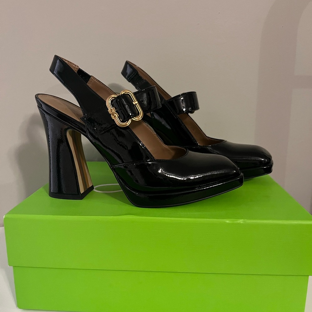Sam Edelman Black Patent Jildie Heels